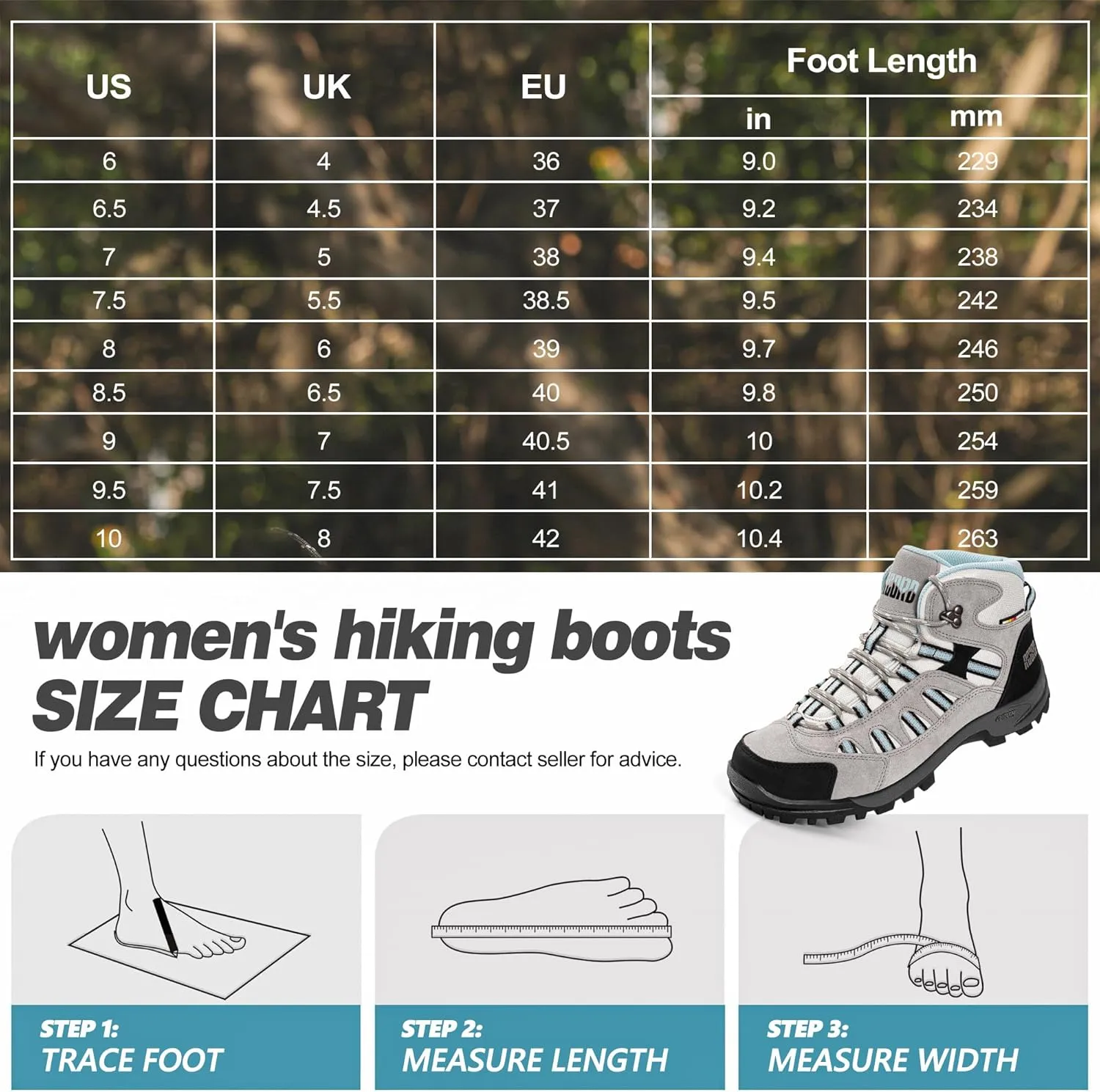 @ R CORD Womens Hiking Boots Waterproof Lightweight Hiking Boots Women Ankle Support Hiking Shoes Backpacking Boots Breathable Non-slip Hiking Boot for Outdoors