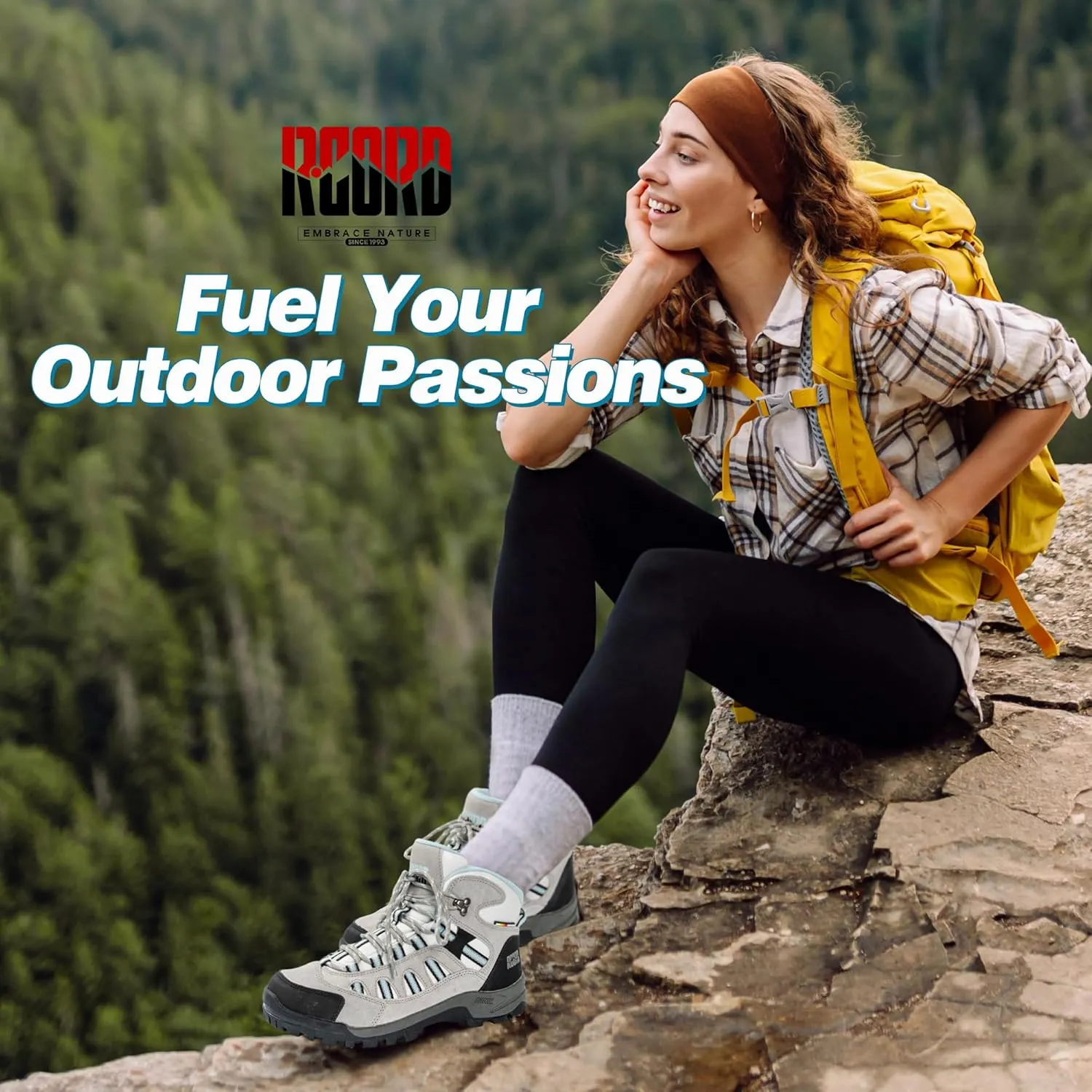 @ R CORD Womens Hiking Boots Waterproof Lightweight Hiking Boots Women Ankle Support Hiking Shoes Backpacking Boots Breathable Non-slip Hiking Boot for Outdoors
