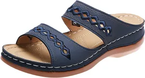 2025 Womens Sandals For Summer And Spring Comfortable Trendy Wedge Platform Arch Support Wide Width Flip Flops