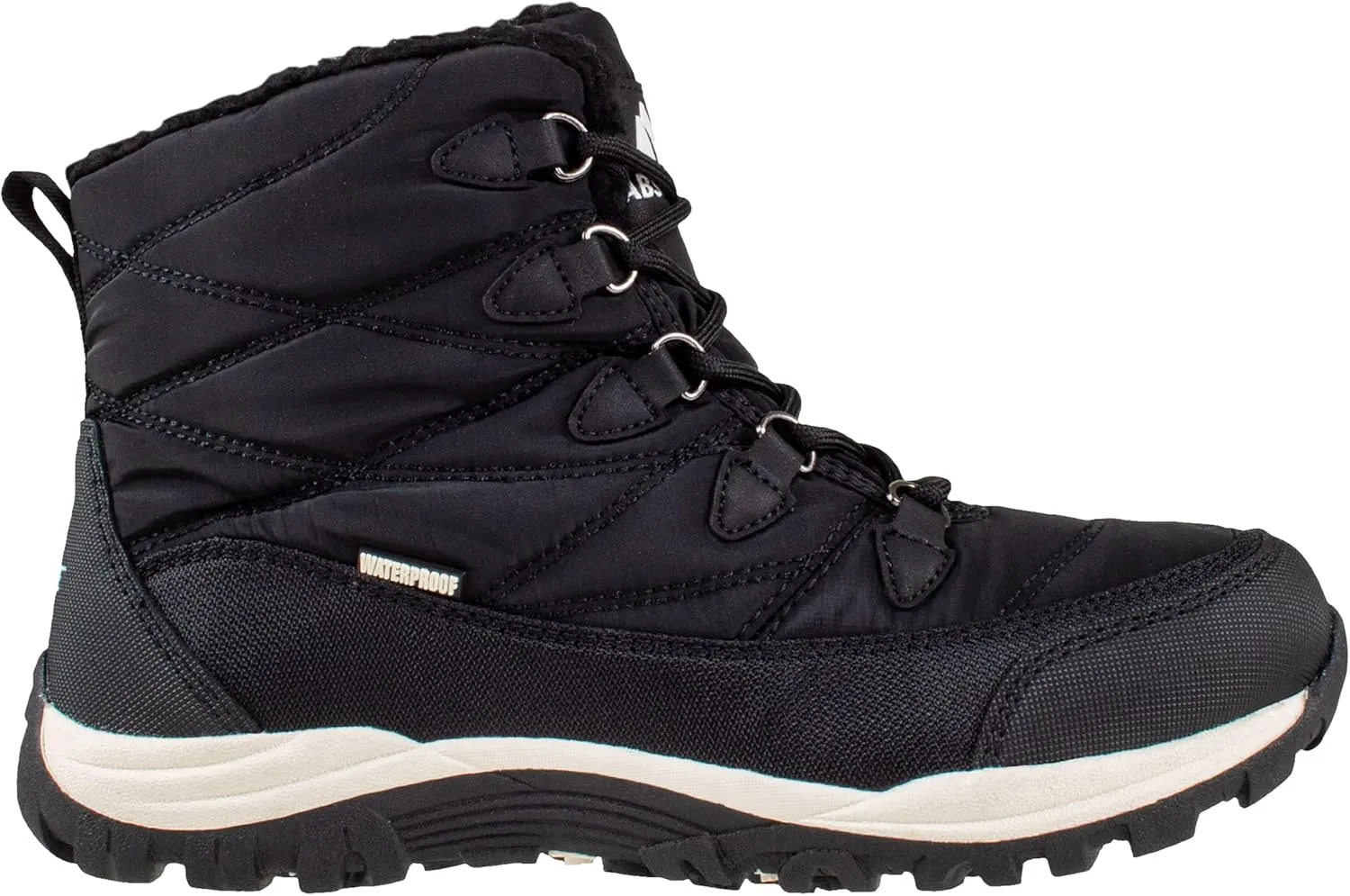 Absolute Cynthia Snow Winter Boots for Women, Warm, Insulated, Lace-Up Front, Black, Size 9