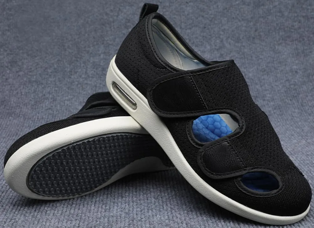 ACE SHOCK Men’s Diabetic Shoes Wide Width Elderly Summer Walking Shoes Adjustable Closure Breathable Air Cushion Sandals for Plantar Fasciitis Bunions Swollen Feet