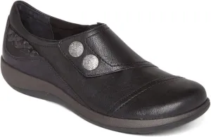 Aetrex Women's Karina Orthopedic Arch Support Monk Strap Shoes Loafers for Women- Leather Slip On Shoes Plantar Fasciitis Shoes Women