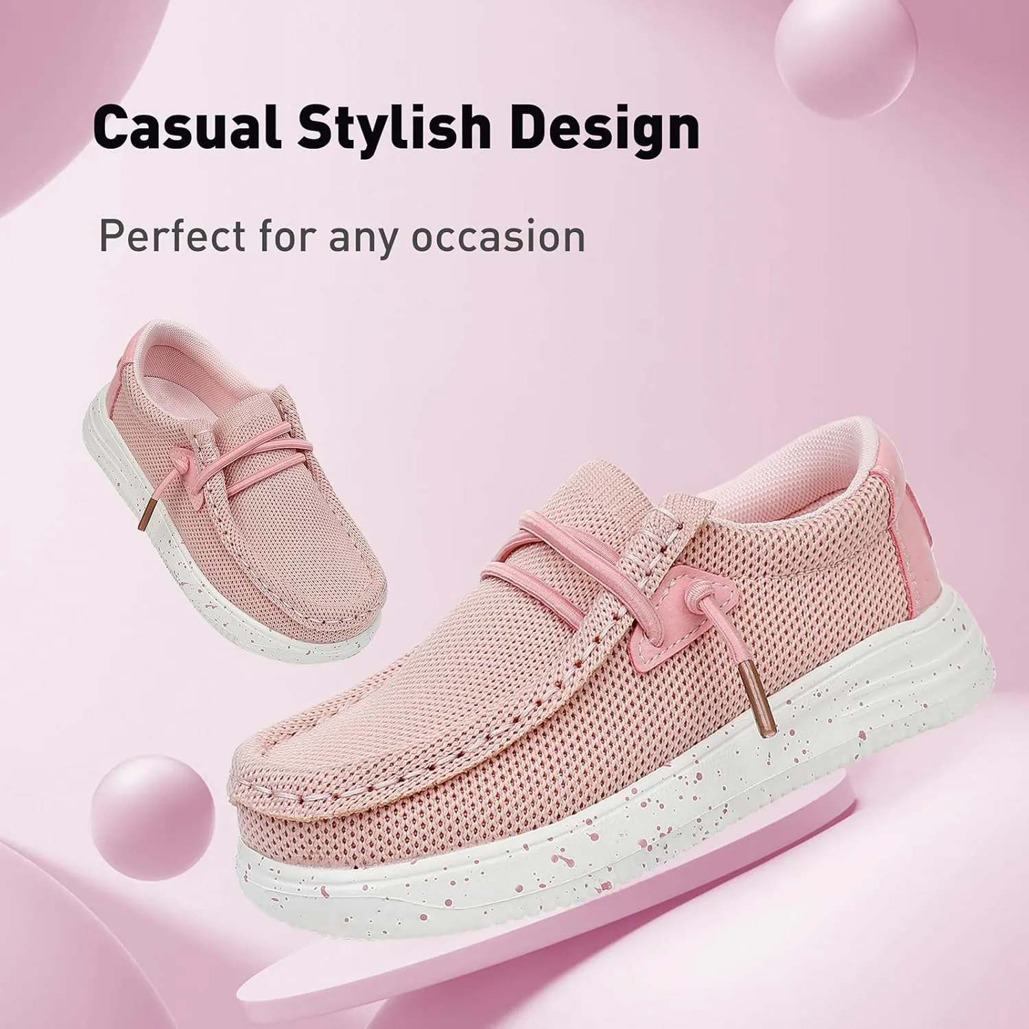 Ahannie Boys Girls Loafers Toddler Kids Slip On Casual Mesh Shoes(Toddler/Little Kid/Big Kid)