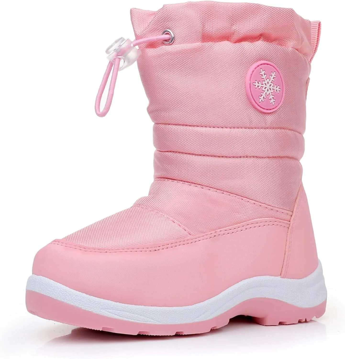 Ahannie Boys Girls Snow Boots Toddler Kids Winter Boots Water Resistant Warm Side Zipper Shoes(Toddler/Little Kid)