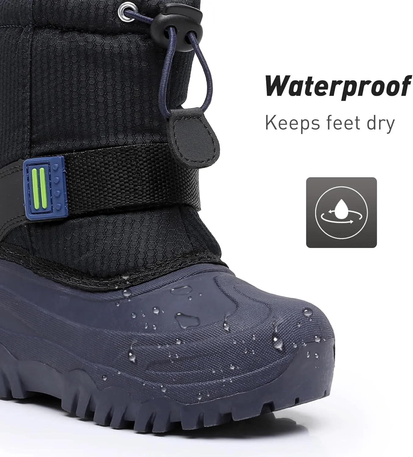 Ahannie Kids Boys Girls Winter Snow Boots Waterproof Anti-Slip Warm Outdoor Shoes (Toddler/Little Kid)