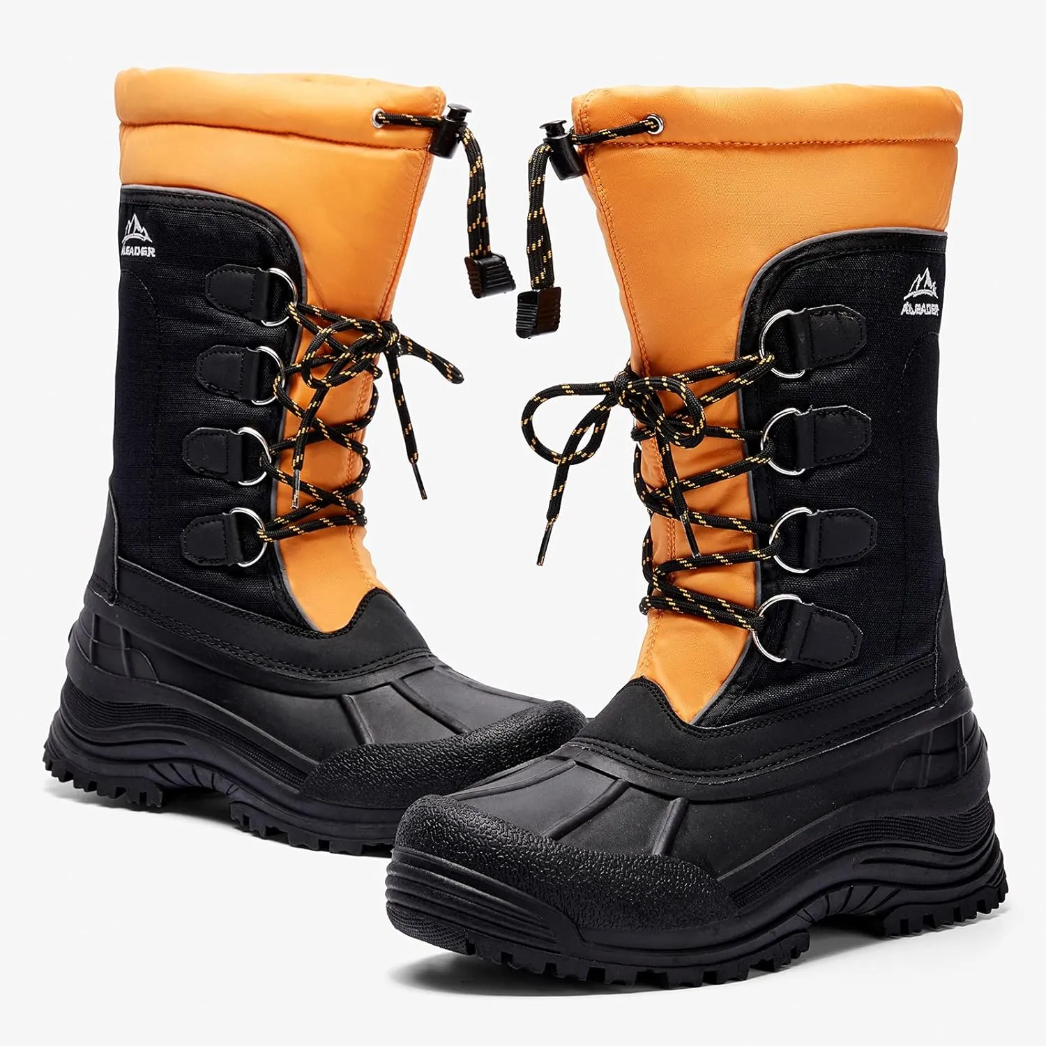 ALEADER Men's Winter Waterproof Insulated Shell Warm Inner Comfortable Outdoor Snow Boots