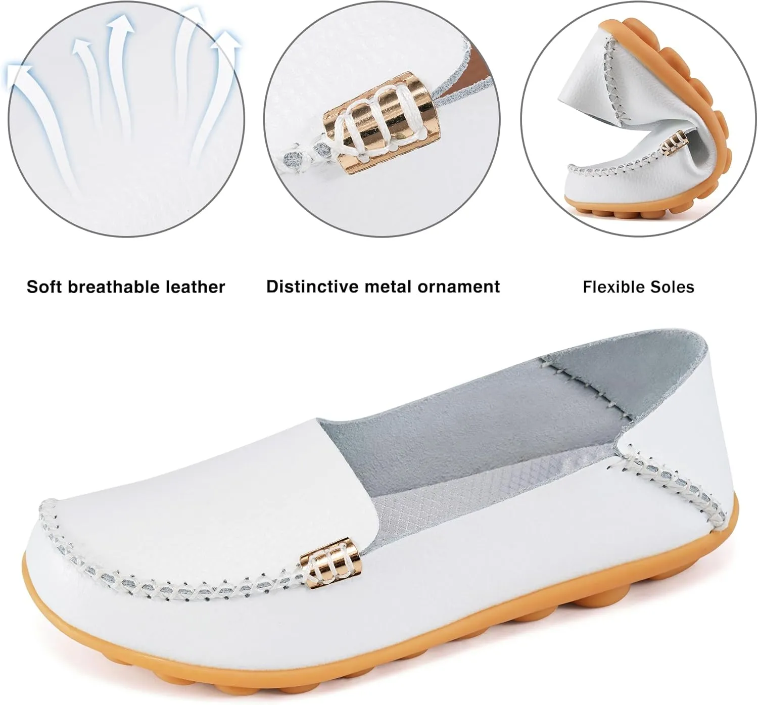 Alicegana Loafers for Women Shoes Casual: Slip on Flat Shoes Ladies Comfortable Dressy Moccasins Driving Penny Loafers