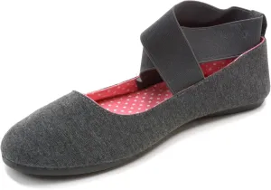 Alpine Swiss Peony Womens Ballet Flats Elastic Ankle Strap Shoes Slip On Loafers