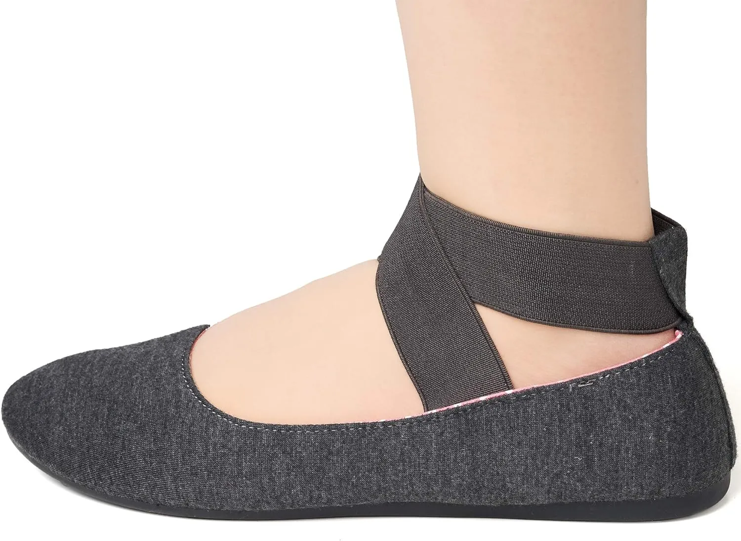 Alpine Swiss Peony Womens Ballet Flats Elastic Ankle Strap Shoes Slip On Loafers