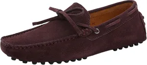 ANUFER Men's Soft Suede Leather Driving Loafers Shoes Bowtie Moccasin Slippers Big Size
