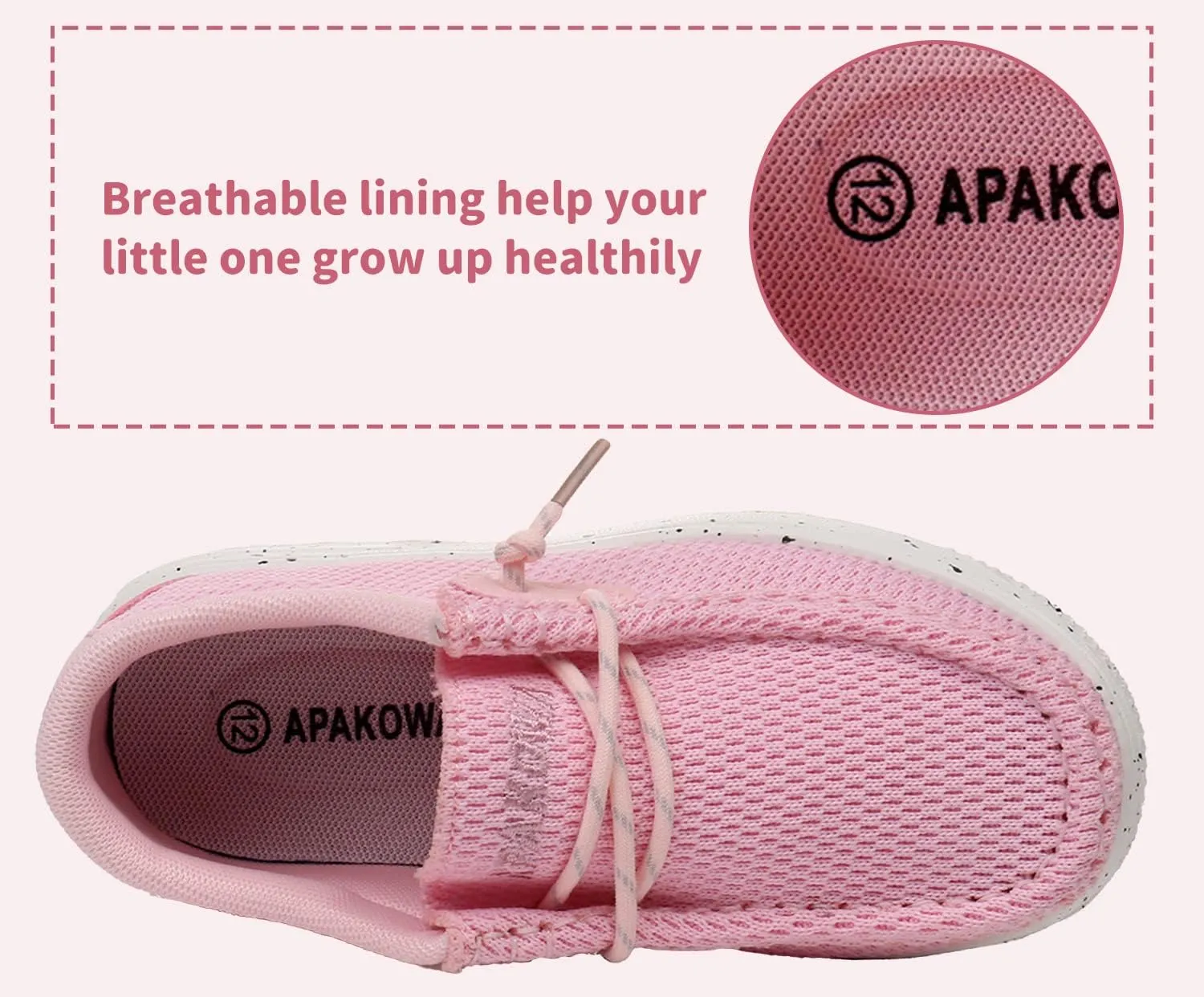 Apakowa Kids Boys Girls Loafers Slip-On Casual Walking Shoes Comfortable & Lightweight (Toddler/Little Kid/Big Kid)