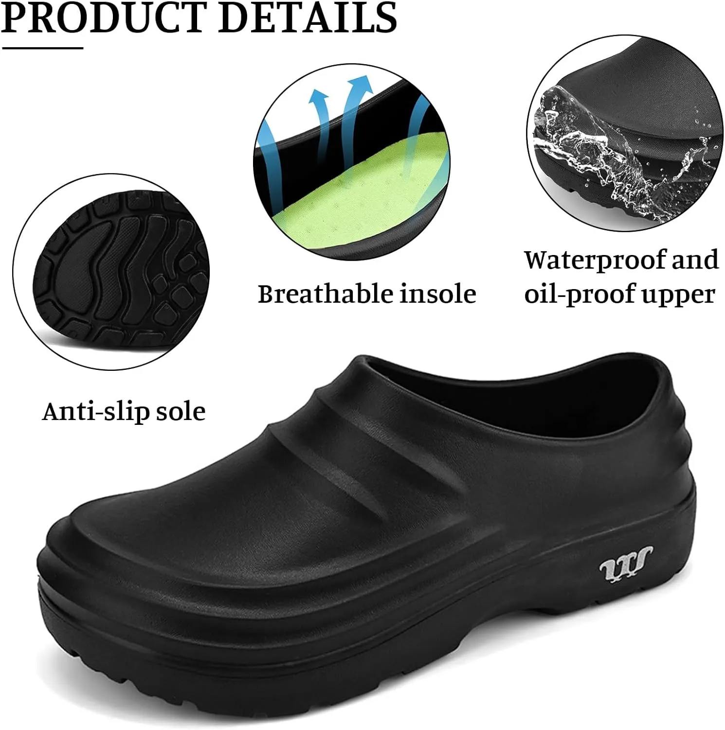 Armadillo Shoes Chef Womens Unisex Slip Resistant Waterproof Oil Resistant Clogs Ideal Work Shoes for Kitchens Closed Toe Comfy Lightweight Sandals