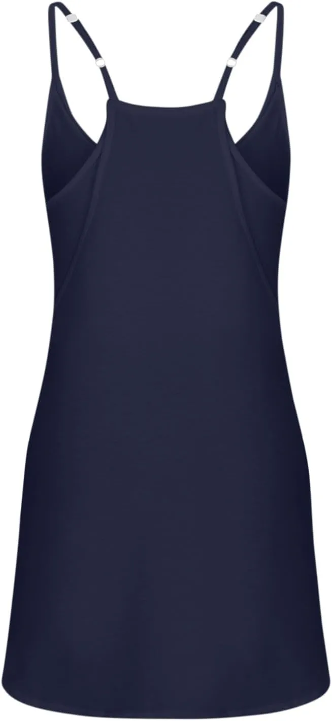 Athletic Dress for Women with Shorts Underneath Summer Workout Set Sleeveless Mini Dress Tennis Sundresses Top Romper