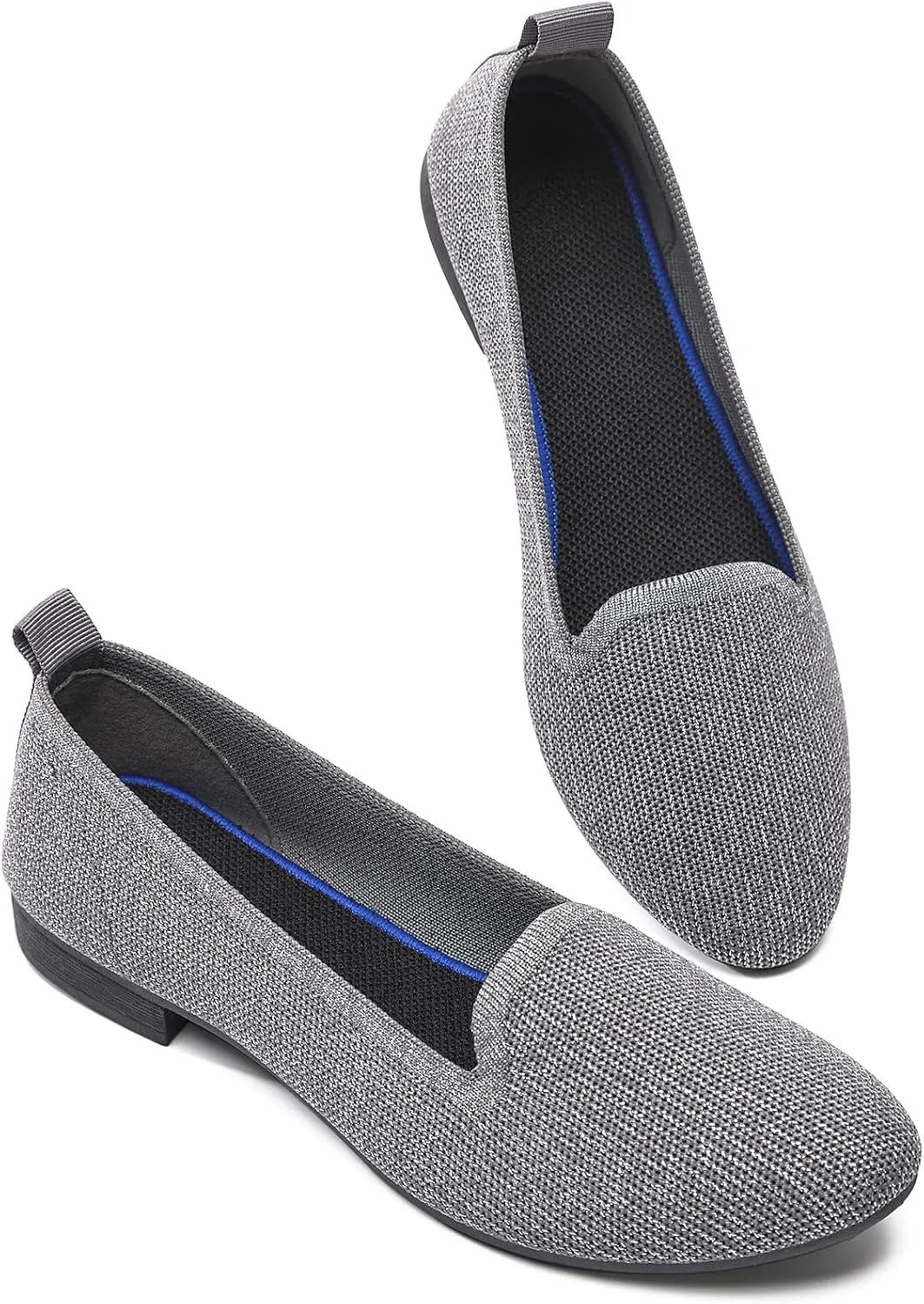BABUDOG Women's Sparkly Flats Shoes Shiny Mesh Loafers Shoes Soft Memory Foam Flats