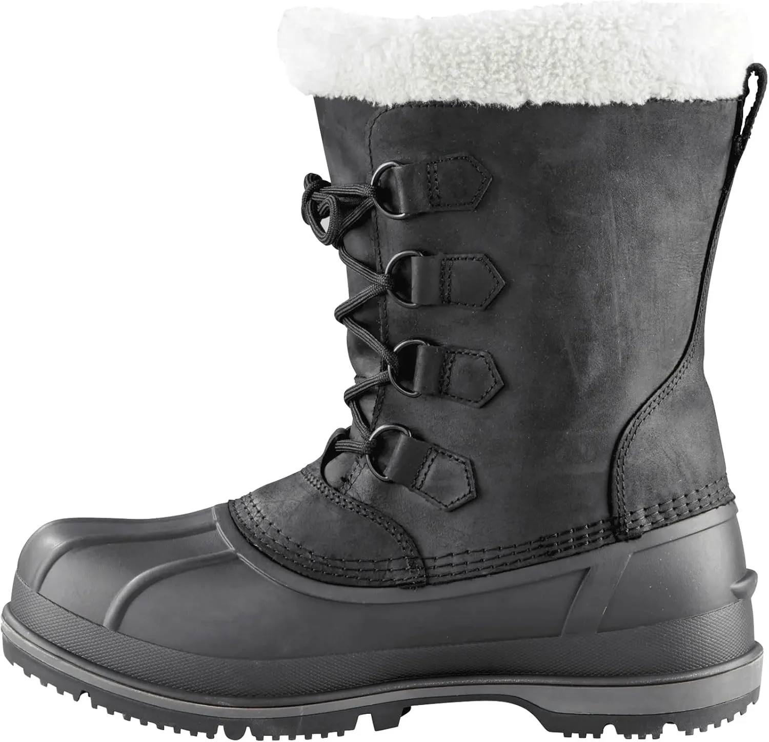 Baffin Men's CANADA Winter Boots | Waterproof Insulated Leather Boots for Cold Weather | Faux-Fur Collar & GelFlex Midsole
