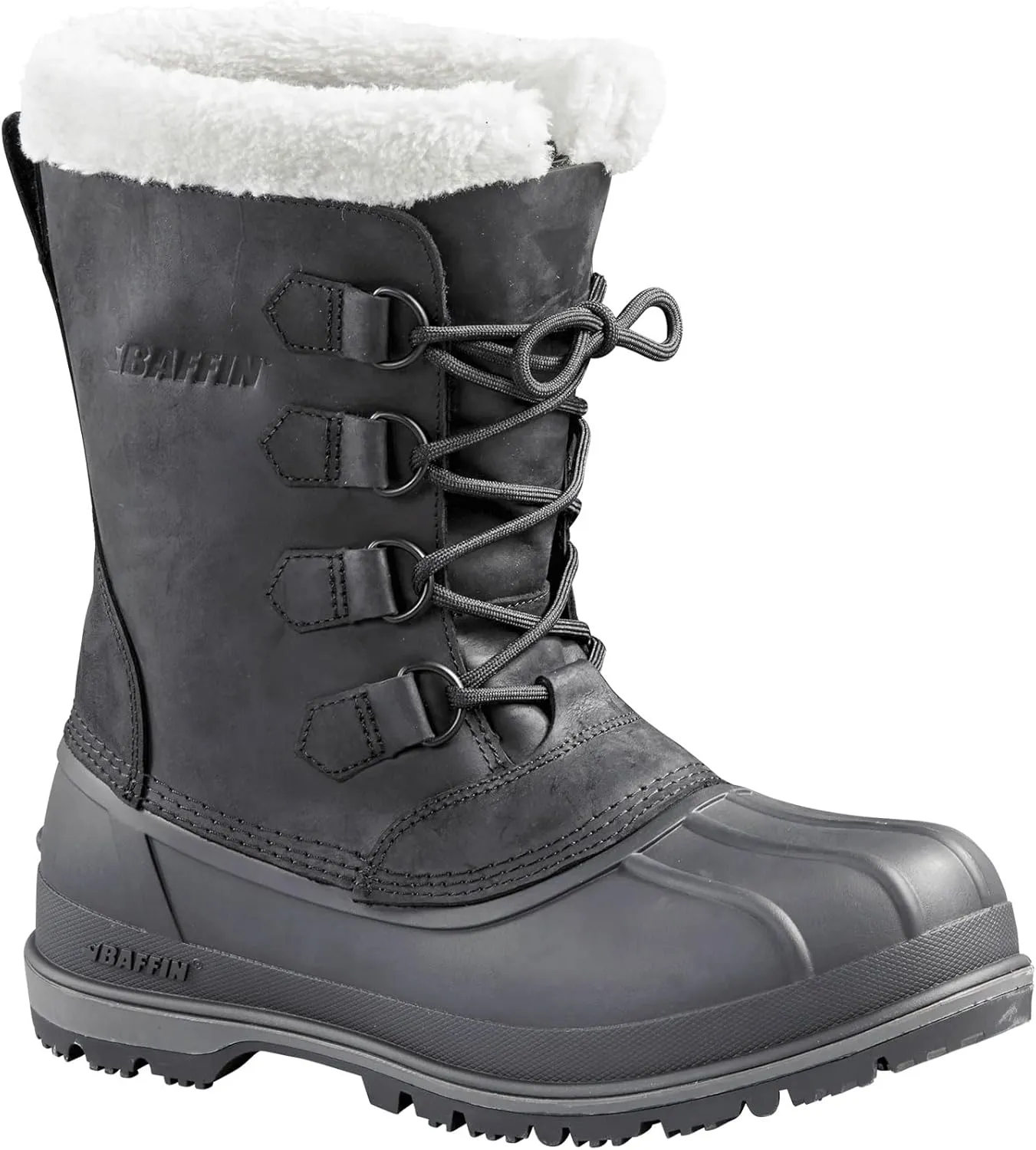 Baffin Men's CANADA Winter Boots | Waterproof Insulated Leather Boots for Cold Weather | Faux-Fur Collar & GelFlex Midsole