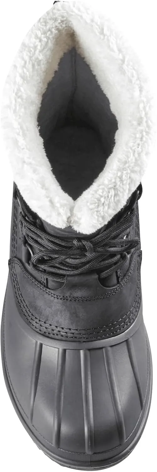 Baffin Men's CANADA Winter Boots | Waterproof Insulated Leather Boots for Cold Weather | Faux-Fur Collar & GelFlex Midsole