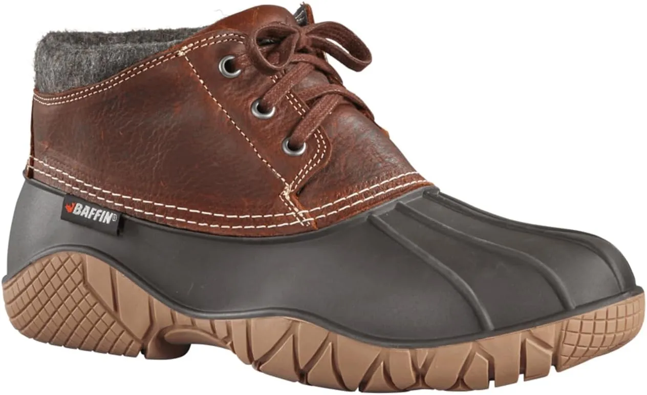 Baffin Men's WHITETAIL II Waterproof Insulated Low-Height Outdoor Snow Boots, Full-Grain Leather Upper, Flexible Rubber Base