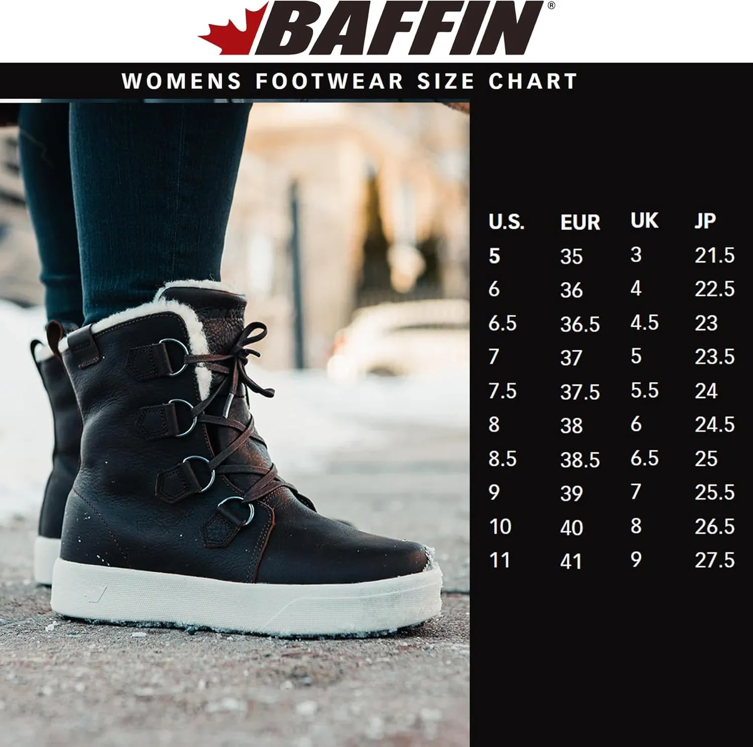 Baffin Women's HIGH PARK Mid Waterproof Breathable Lightweight Insulated Slip-Resistant Cold Weather Winter Snow Boots