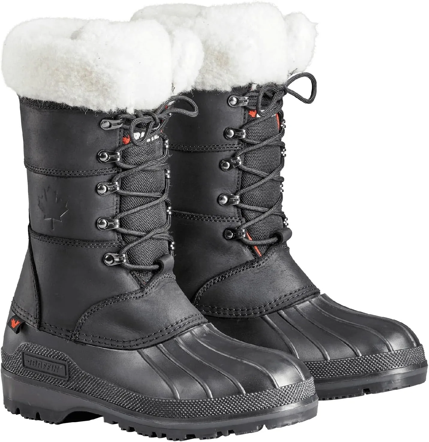 Baffin Women's MAPLE LEAF Tall Waterproof Insulated Lightweight Leather Lace-Up Arctic-Rated Cold Weather Winter Snow Boots