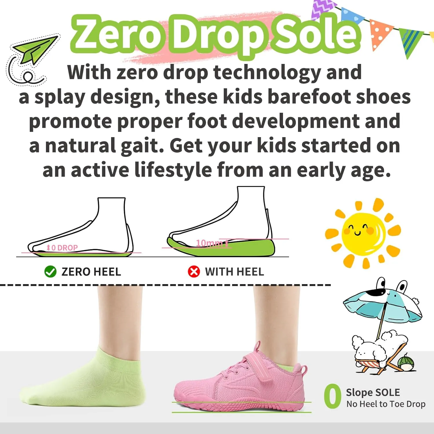 Barefoot Shoes Kids Wide Toe Box Shoes Boys Girls Footwear Zero Drop Orthopedic Minimalist Walking Sneakers for Little/Big Kids Indoor Outdoor Lightweight Running Wrestling Tennis