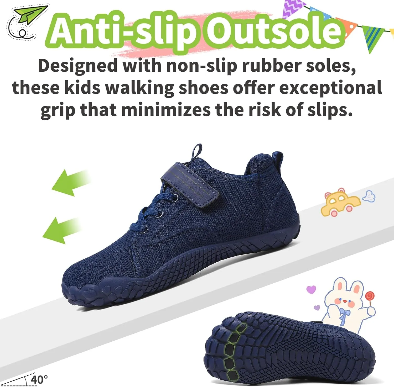 Barefoot Shoes Kids Wide Toe Box Shoes Boys Girls Footwear Zero Drop Orthopedic Minimalist Walking Sneakers for Little/Big Kids Indoor Outdoor Lightweight Running Wrestling Tennis