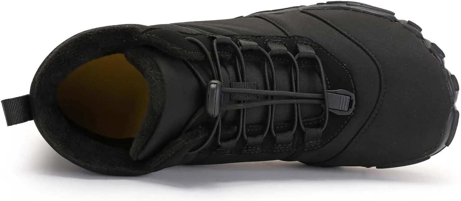 Bareway Winter Barefoot Shoes Mens Womens Minimalist Snow Barefoot Boots Waterproof Fur Lining Hiking Boots