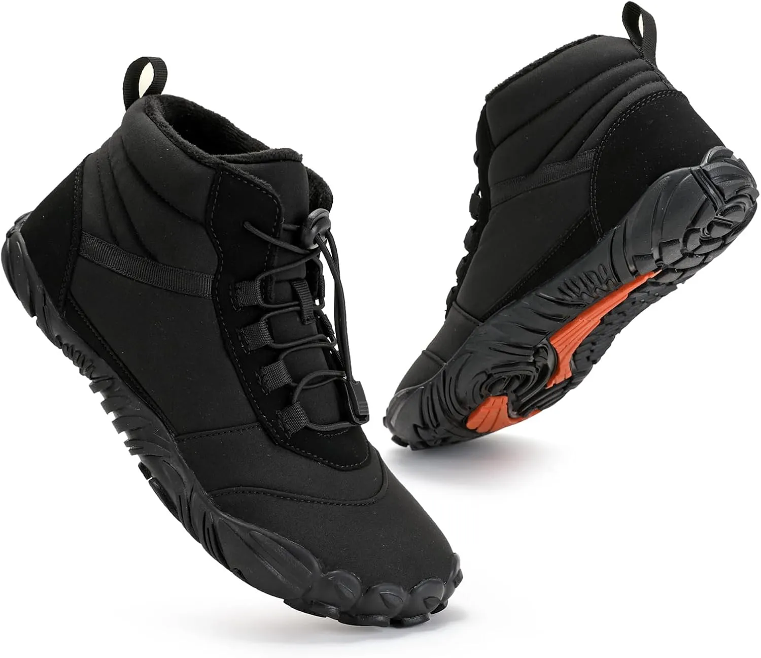 Bareway Winter Barefoot Shoes Mens Womens Minimalist Snow Barefoot Boots Waterproof Fur Lining Hiking Boots