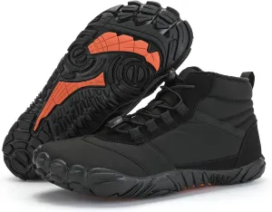 Bareway Winter Barefoot Shoes Mens Womens Minimalist Snow Barefoot Boots Waterproof Fur Lining Hiking Boots