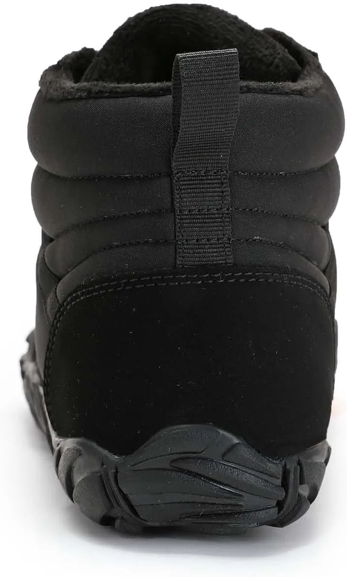Bareway Winter Barefoot Shoes Mens Womens Minimalist Snow Barefoot Boots Waterproof Fur Lining Hiking Boots