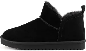 BCTEX COLL Women's Winter Snow Mini Boots Classic Faux Fur Lined Warm Short Slip On Ankle Boots Gift, Black, Chestnut, Beige