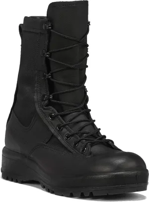 Belleville 770 8 Inch Insulated Waterproof Duty Black Tactical Boots for Men - Polishable Leather with Oil-Resistant Gore-Tex Lining and Vibram Traction Outsole; Berry Compliant