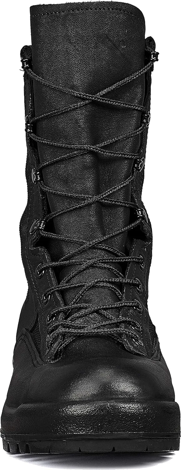 Belleville 770 8 Inch Insulated Waterproof Duty Black Tactical Boots for Men - Polishable Leather with Oil-Resistant Gore-Tex Lining and Vibram Traction Outsole; Berry Compliant