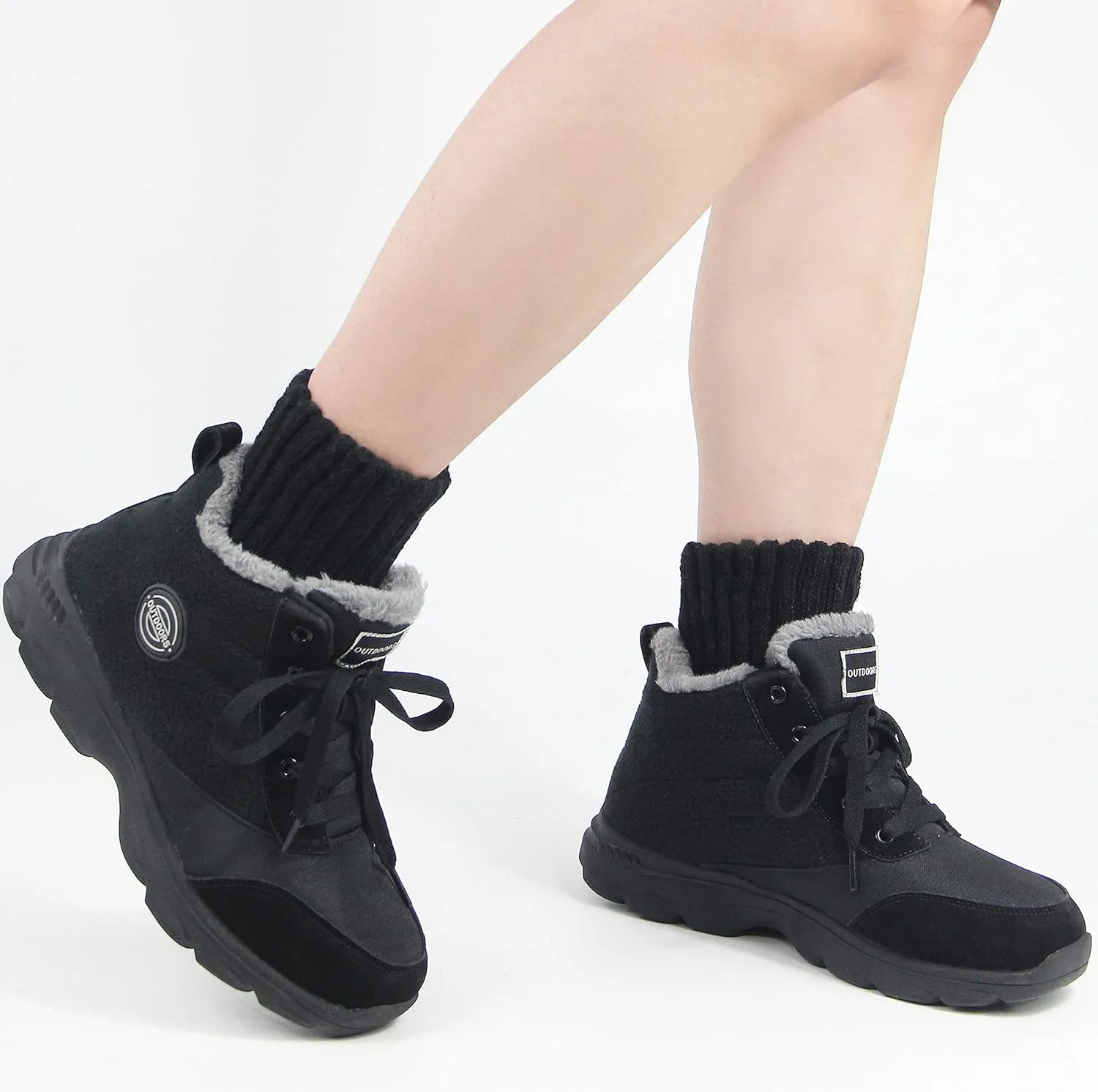 BenSorts Women's Winter Boots Socks Thick Warm Cozy Crew Socks Solid Color Gifts