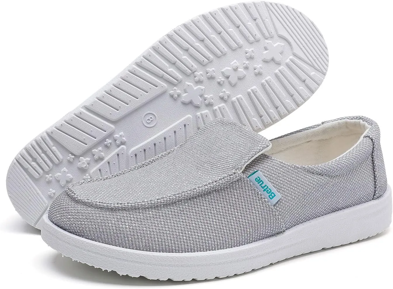Betrue Lightweight Boat Shoes for Women, Womens Casual Loafers, Womens Slip On Deck Shoes, Breathable Canvas Walking Shoes for Women