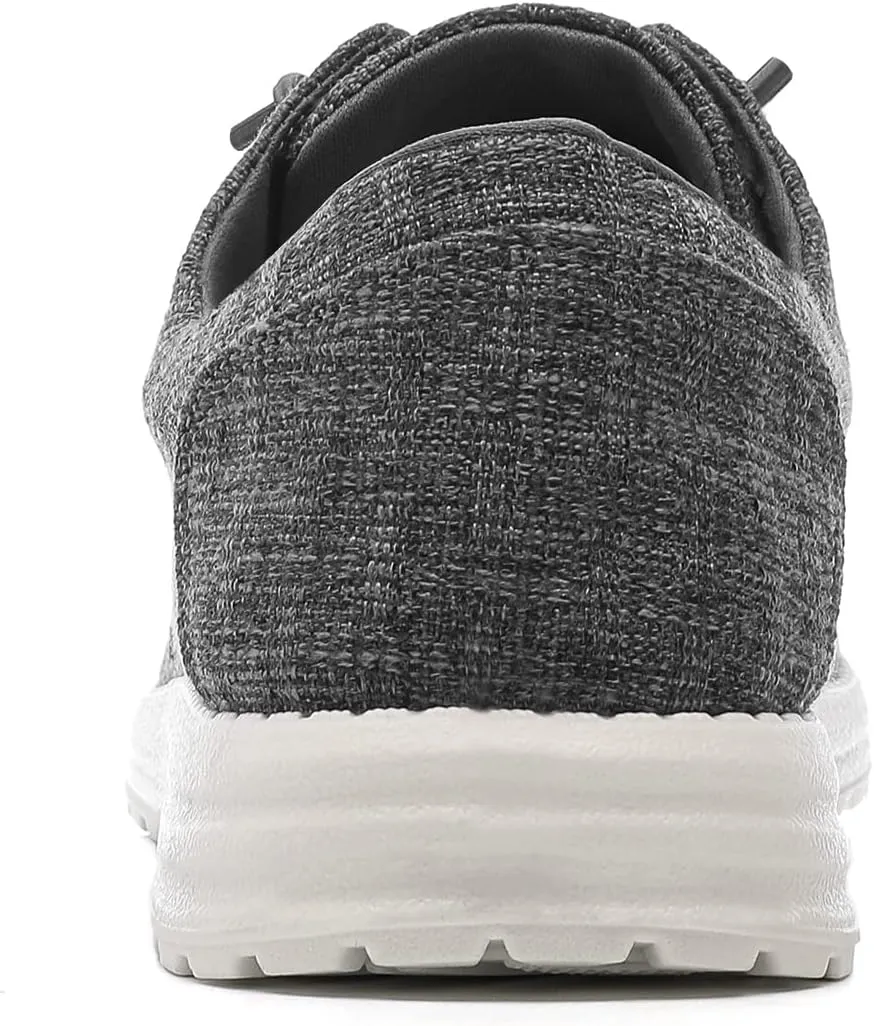 Betrue Men's Lightweight Soft Deck Shoes, Cotton Canvas Loafers for Casual Occasions