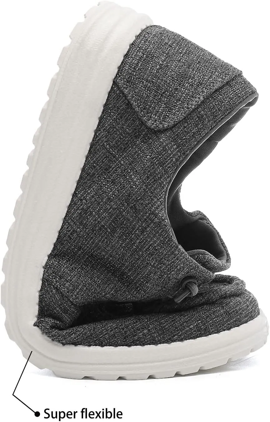 Betrue Men's Lightweight Soft Deck Shoes, Cotton Canvas Loafers for Casual Occasions