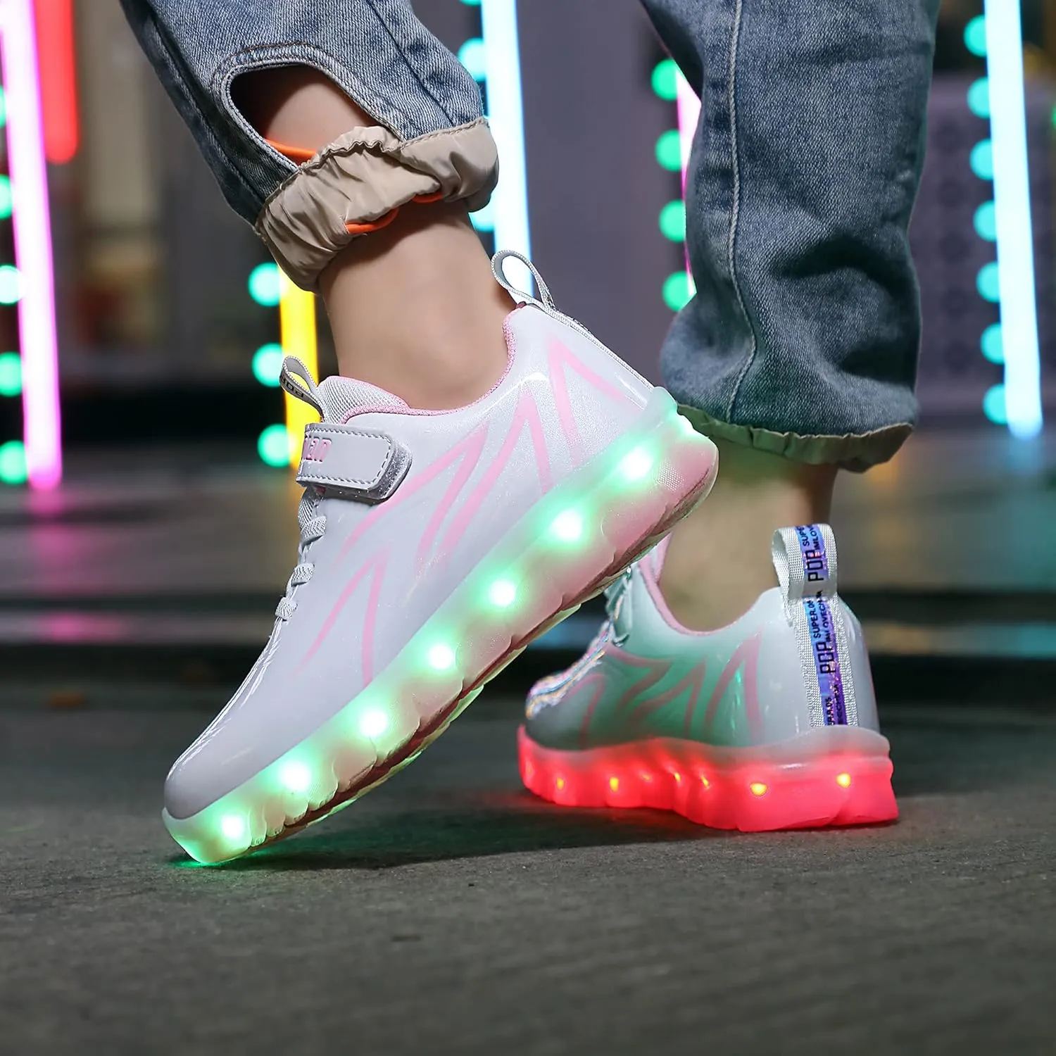 BFOEL Spider Light up Shoes for Boys Girls Walking Sneaker with USB Charging Birthday Thanksgiving Christmas Day Best Gift