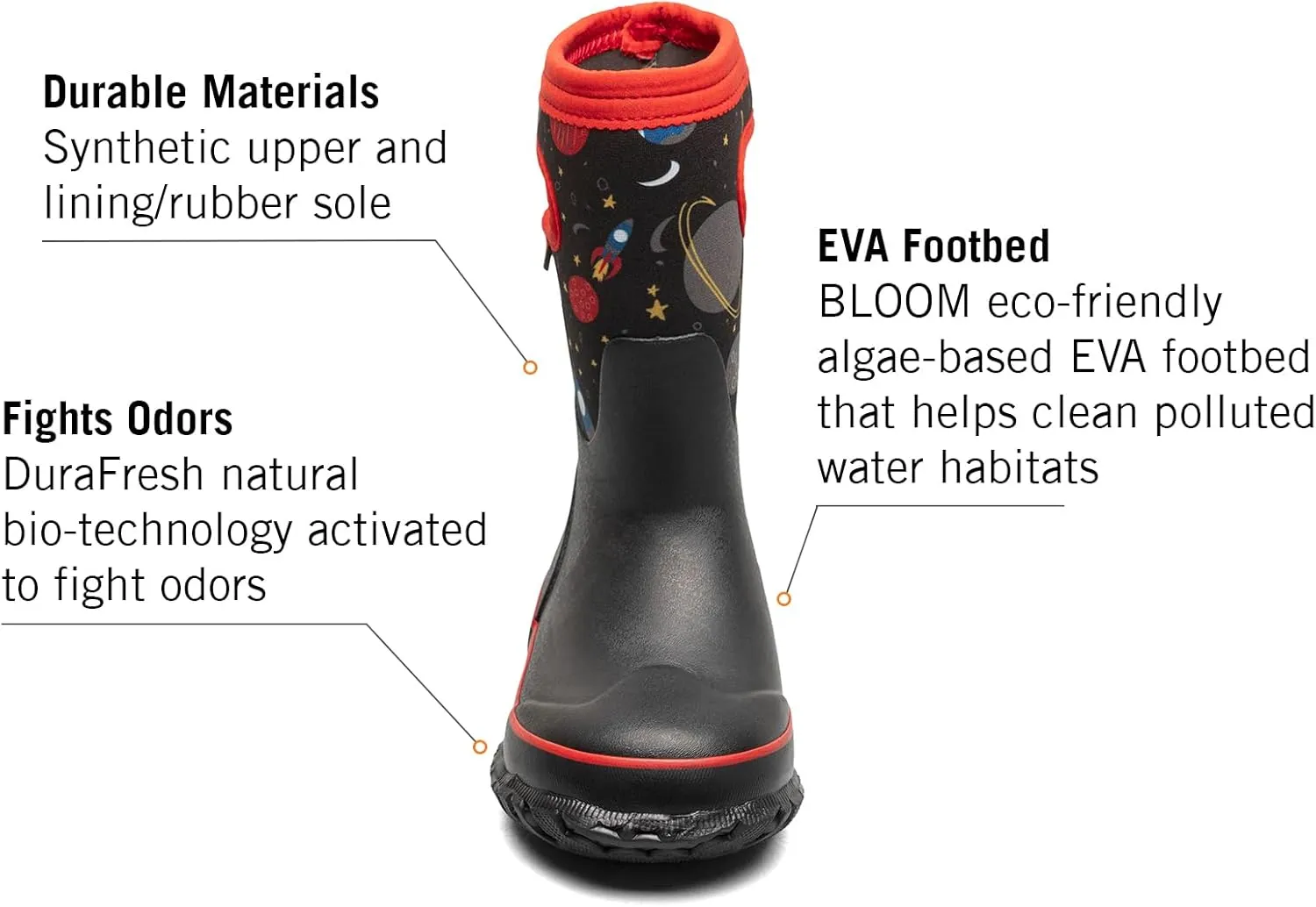 BOGS Grasp Kids Waterproof Insulated All Weather Rain Boots Mud Boots I For Snow, Rain, Winter, Mud and Cold Weather for Toddlers, Girls, Boys, Unisex