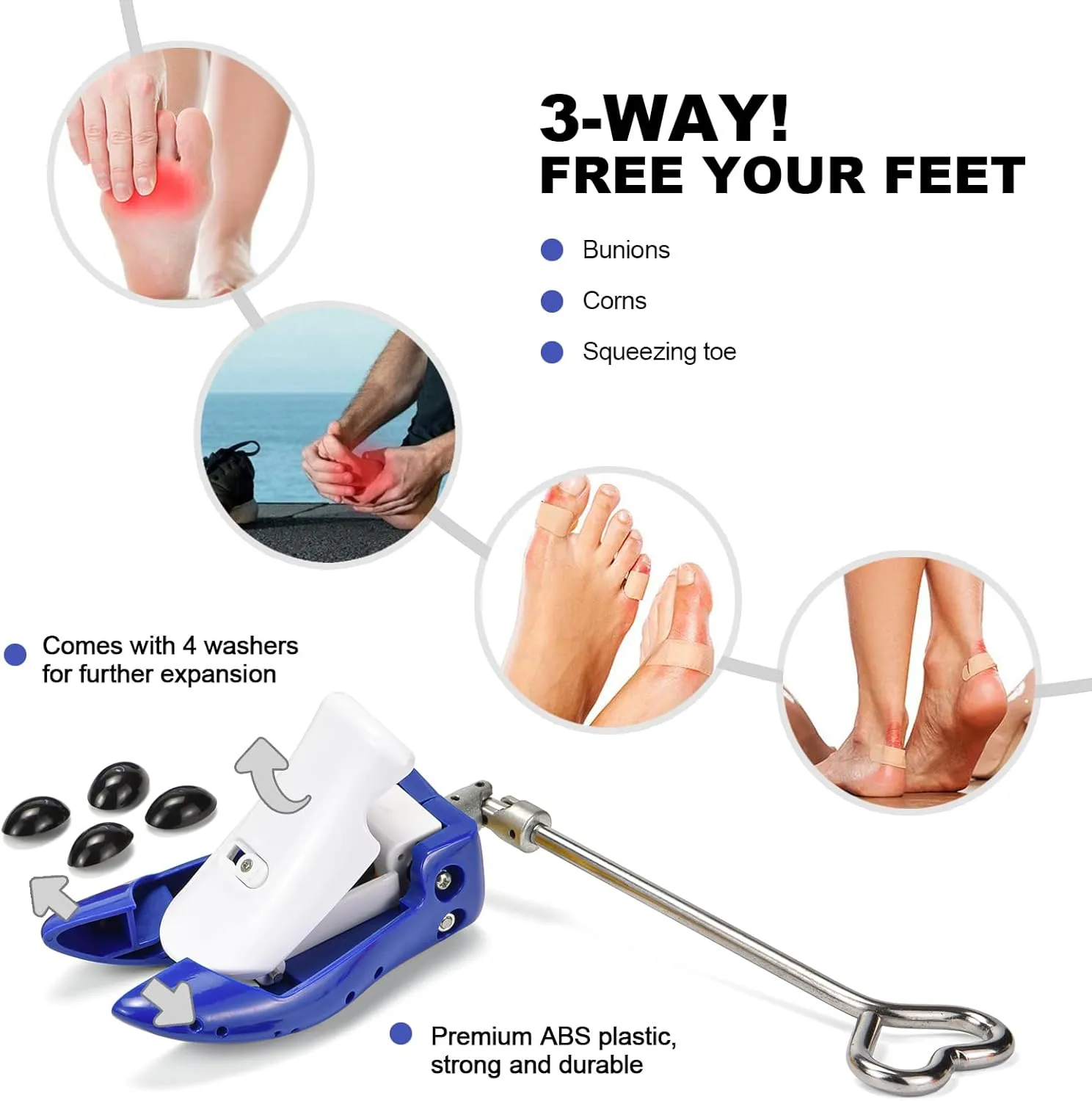Boot Stretchers for Cowboy Boots Thick Wide Feet, Adjustable Men Women Shoe High Instep & Width Toe Box Expander
