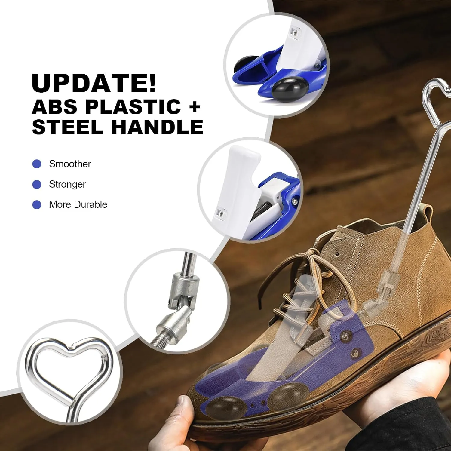 Boot Stretchers for Cowboy Boots Thick Wide Feet, Adjustable Men Women Shoe High Instep & Width Toe Box Expander