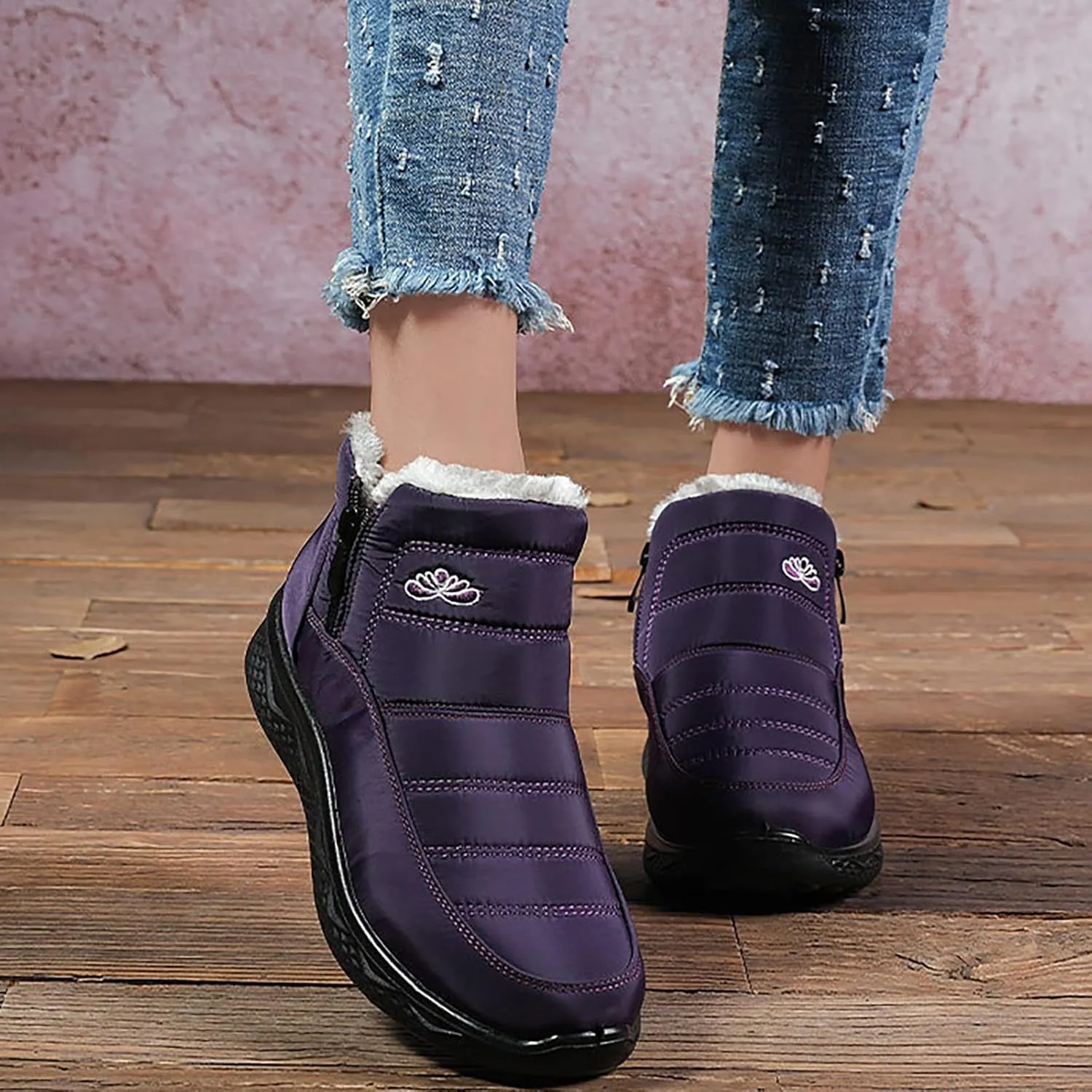 Boots Woman Boots Fashion Casual Shoes Men's Snow Boots Cotton Shoes Winter Padded Warm Women's Boots