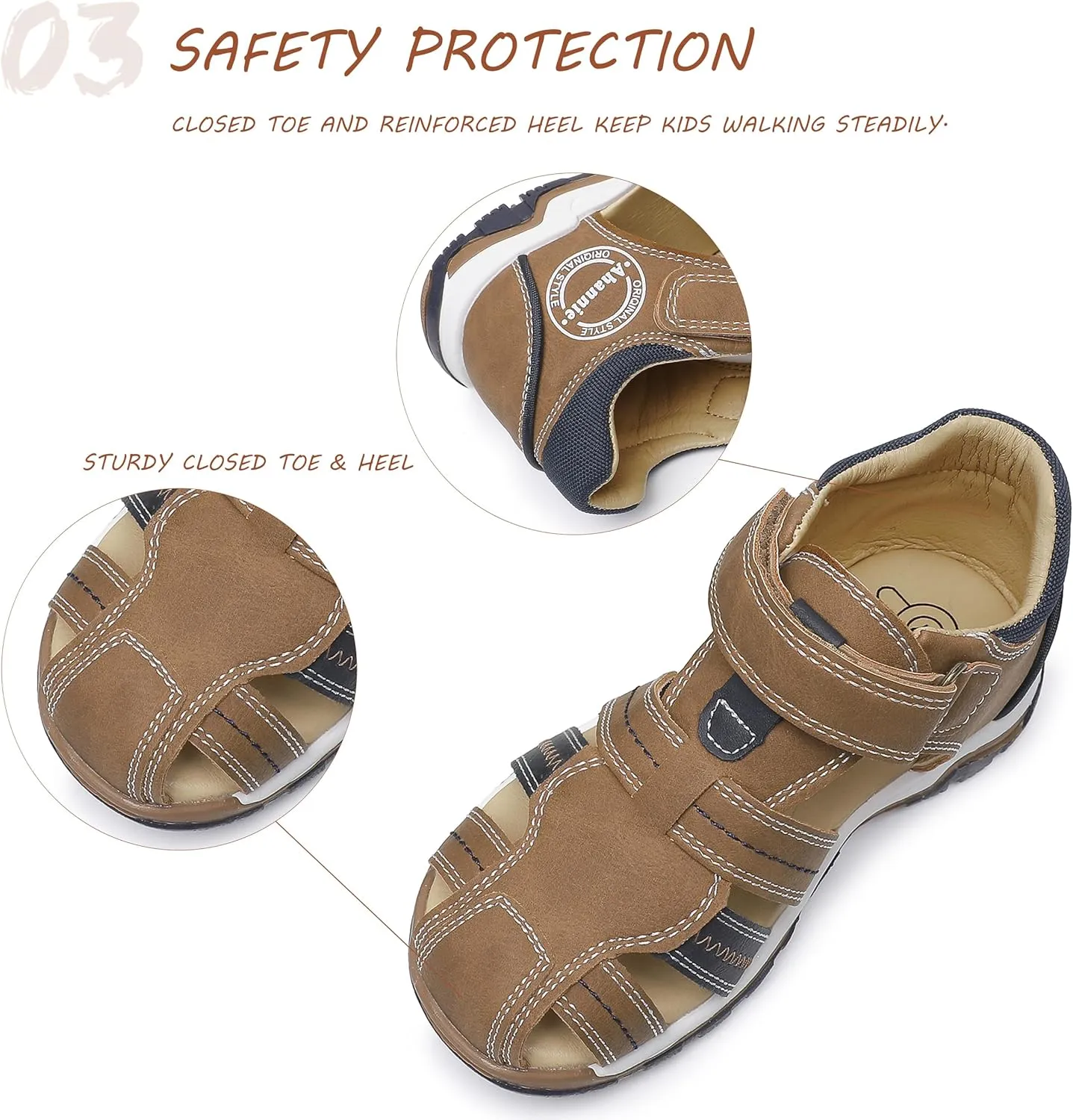 Boys Girls Sandals, Toddler Little Kids Closed Toe Fisherman Summer Sandals