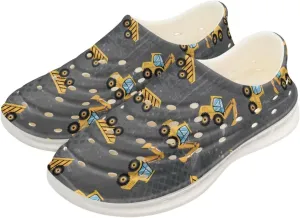 Boys Tractor Print Garden Clogs Kids Water Shoes Non Slip Slide Sandals Summer Sneakers for Indoor Outdoor