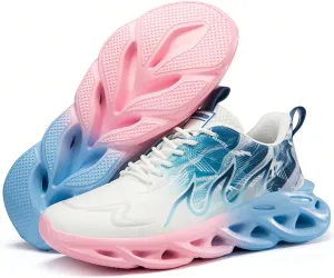 Breathable Mesh Stylish High Top Sneakers   for Outdoor Running Walking Basketball Sports   Thick Sole Lightweight Design with Ankle Support and Cushioned Comfort
