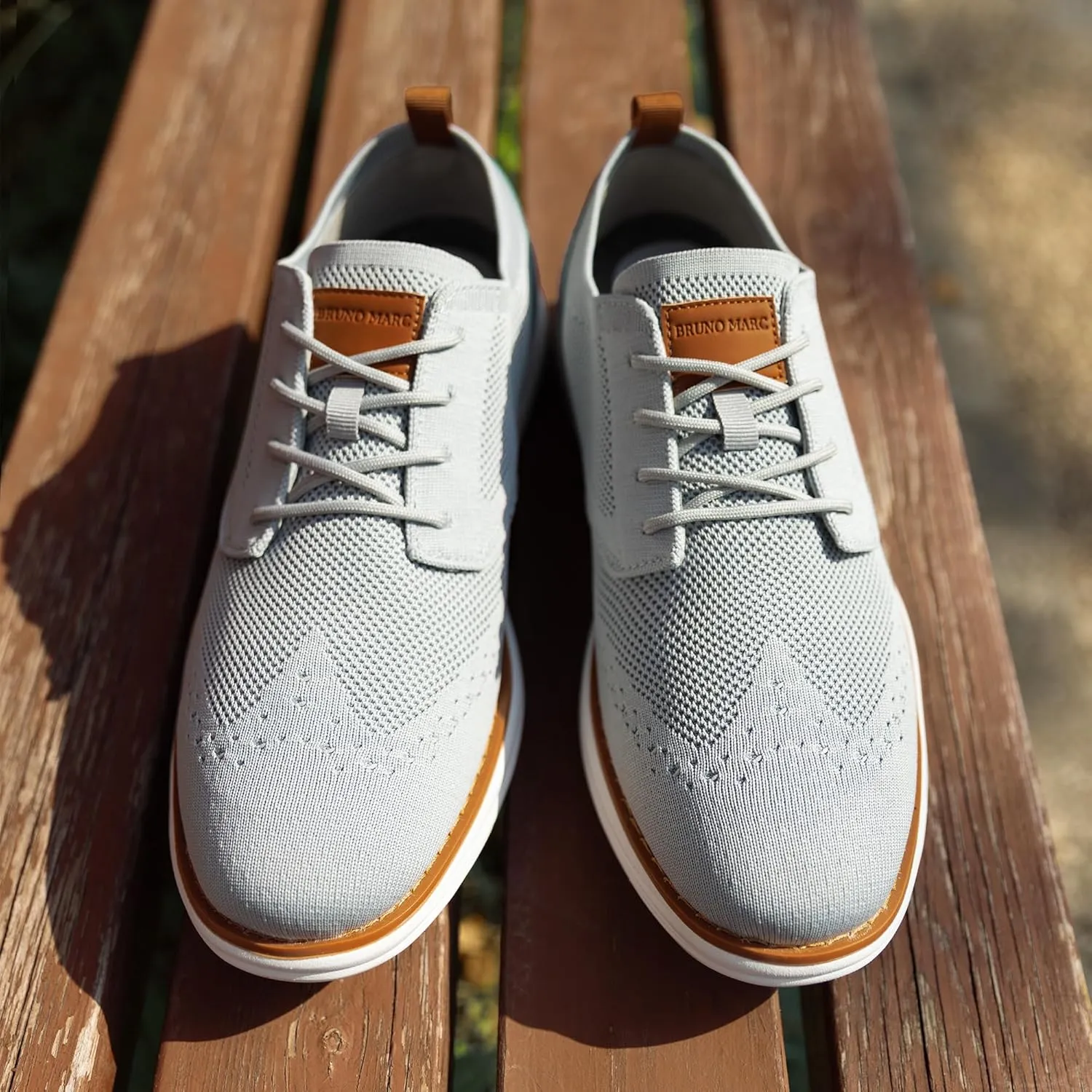 Bruno Marc Men's KnitFlex SmartCraft Mesh Oxfords Sneakers Casual Dress Lace-Up Lightweight Walking Shoes