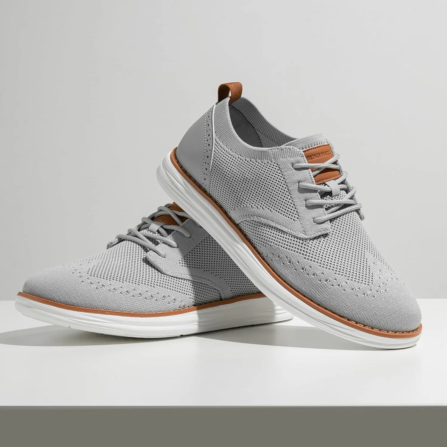 Bruno Marc Men's KnitFlex SmartCraft Mesh Oxfords Sneakers Casual Dress Lace-Up Lightweight Walking Shoes