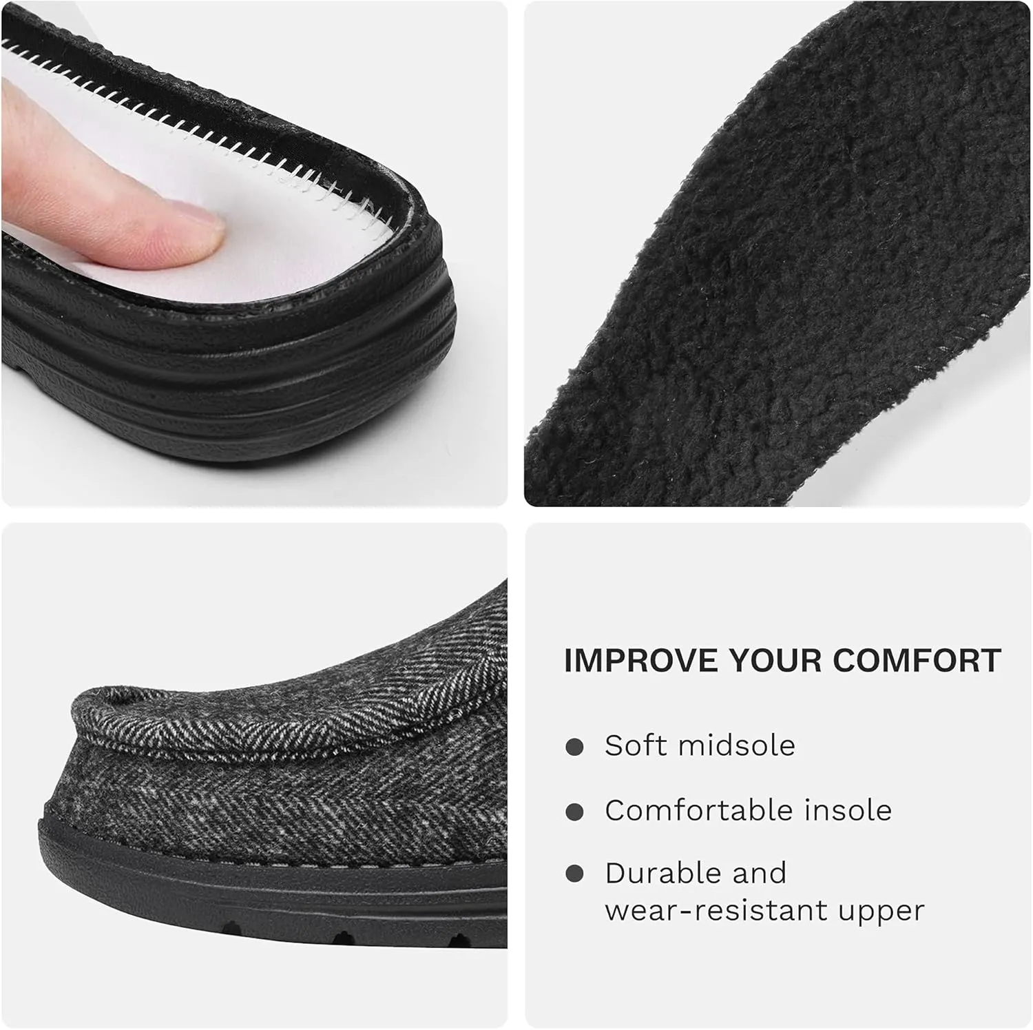 Bruno Marc Men's Slip-on Faux Fur Lined Loafers Casual Shoes
