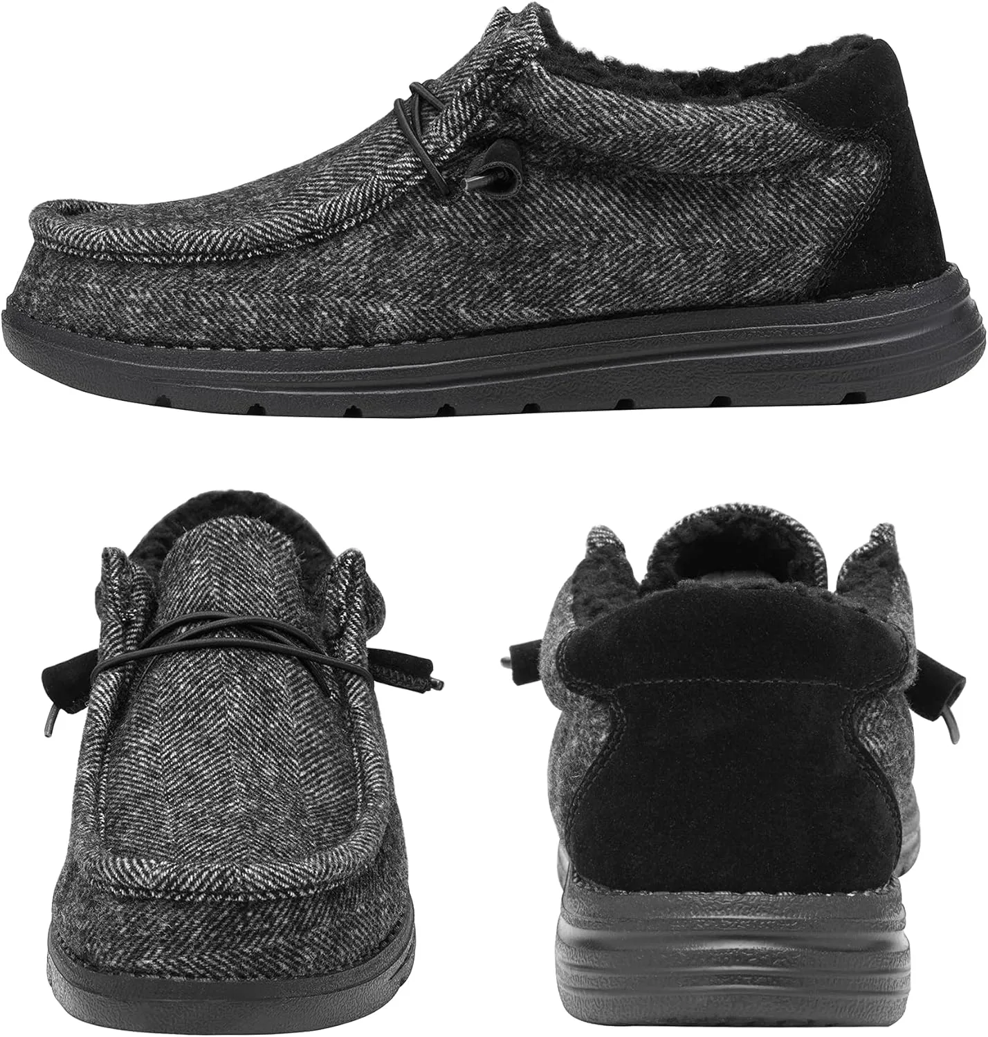 Bruno Marc Men's Slip-on Faux Fur Lined Loafers Casual Shoes