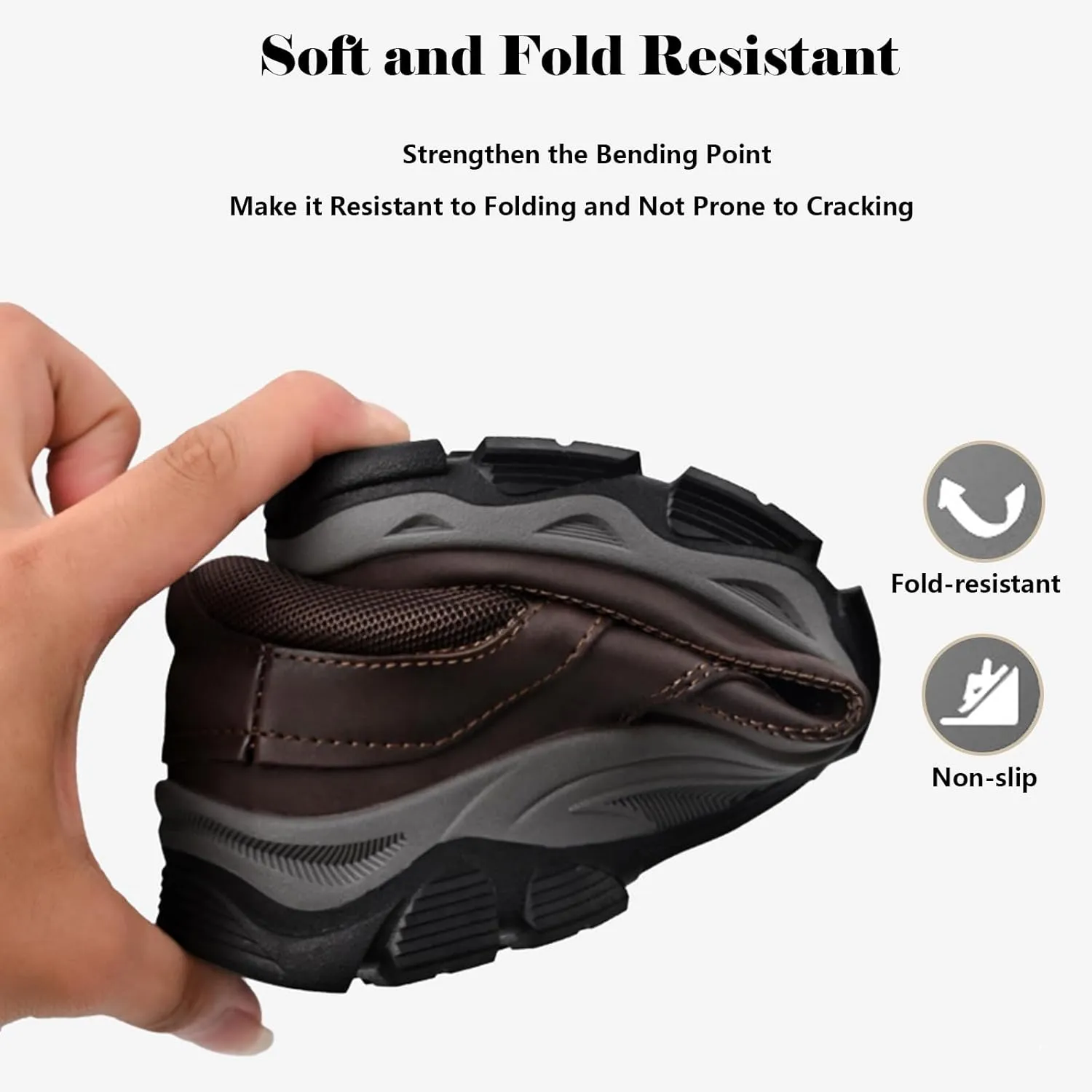 bumuam Shoes for Men, Lightweight Breathable Casual Sneaker, Slip on Shoes for Men Work Loafers, Orthopedic Shoes, for Travel, Camping, Running